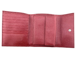 PRADA M170A Saffiano Tri-fold Wallet Red Women's Z0006963