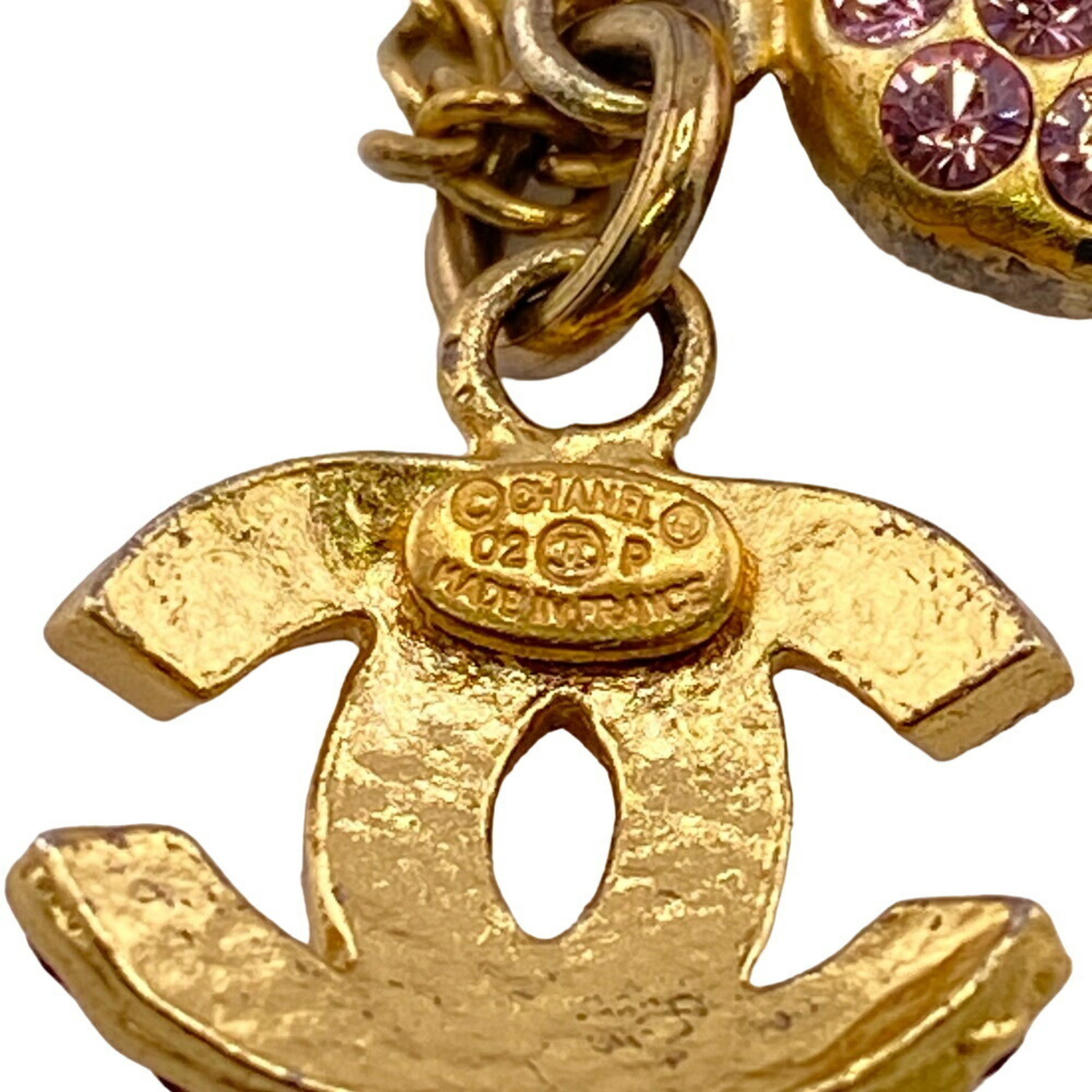 CHANEL Chanel Heart 02P Coco Mark Necklace Gold Women's Z0006975