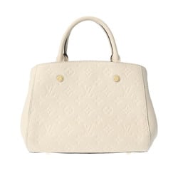 LOUIS VUITTON Louis Vuitton Monogram Empreinte Montaigne BB Creme M44607 Women's Leather Handbag