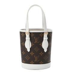 LOUIS VUITTON Louis Vuitton Monogram Nano Bucket Brown M81489 Women's Canvas Bag