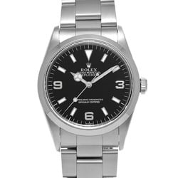 ROLEX Explorer 1 14270 Men's SS Watch Automatic Black Dial