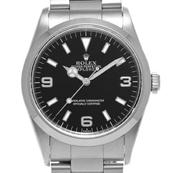 ROLEX Explorer 1 14270 Men's SS Watch Automatic Black Dial