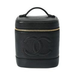 CHANEL Vanity Black A01998 Women's Caviar Skin Handbag