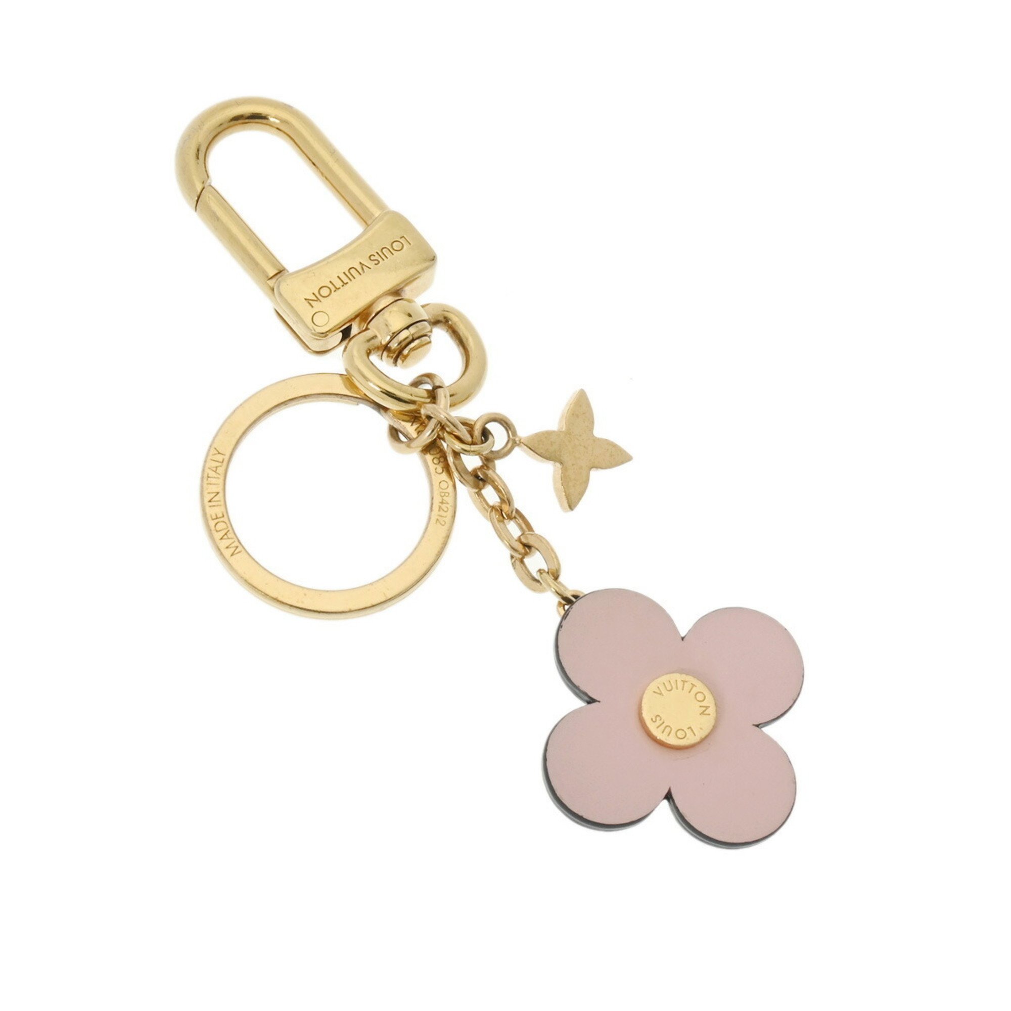 LOUIS VUITTON Blooming Flower BB M63085 Women's Metal Monogram Canvas Epi Leather Keychain