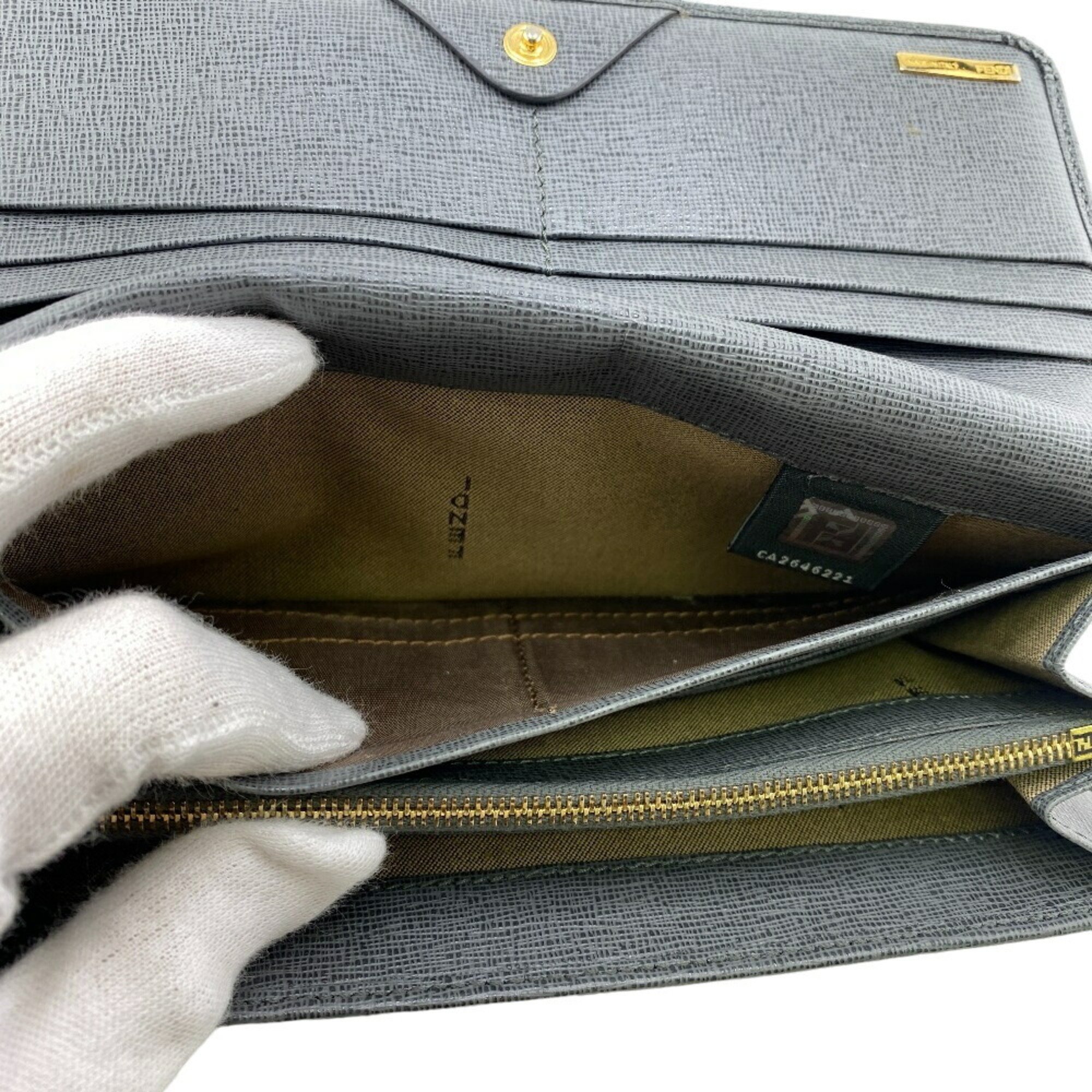 FENDI Long Wallet Grey Women's Z0006964