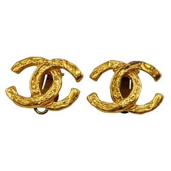 CHANEL Coco Mark Earrings Gold Women's Z0006956