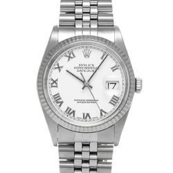 ROLEX Rolex Datejust 16234 Men's WG/SS Wristwatch Automatic White Dial