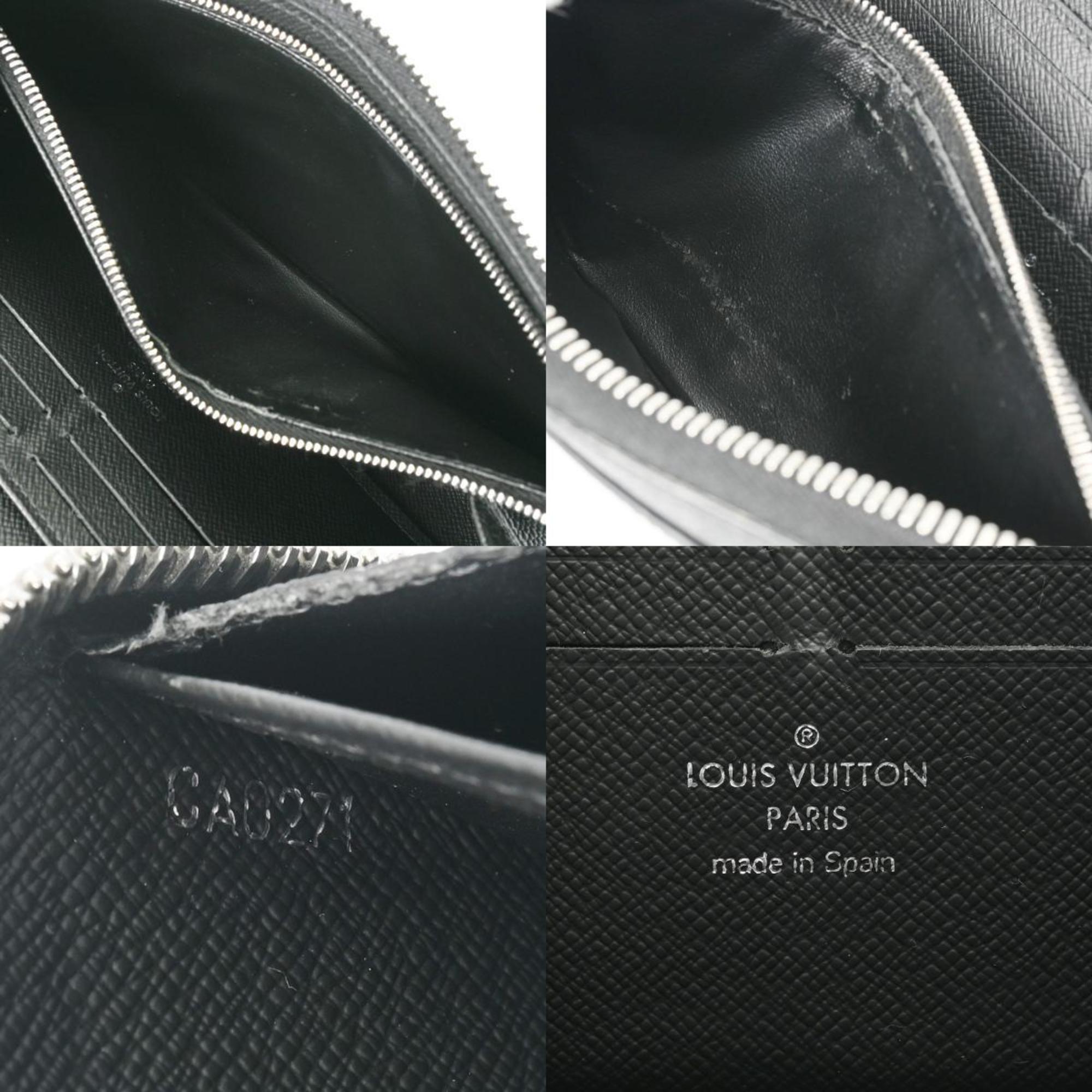 LOUIS VUITTON Taiga Zippy Dragonne Ardoise M69409 Men's Leather Long Wallet
