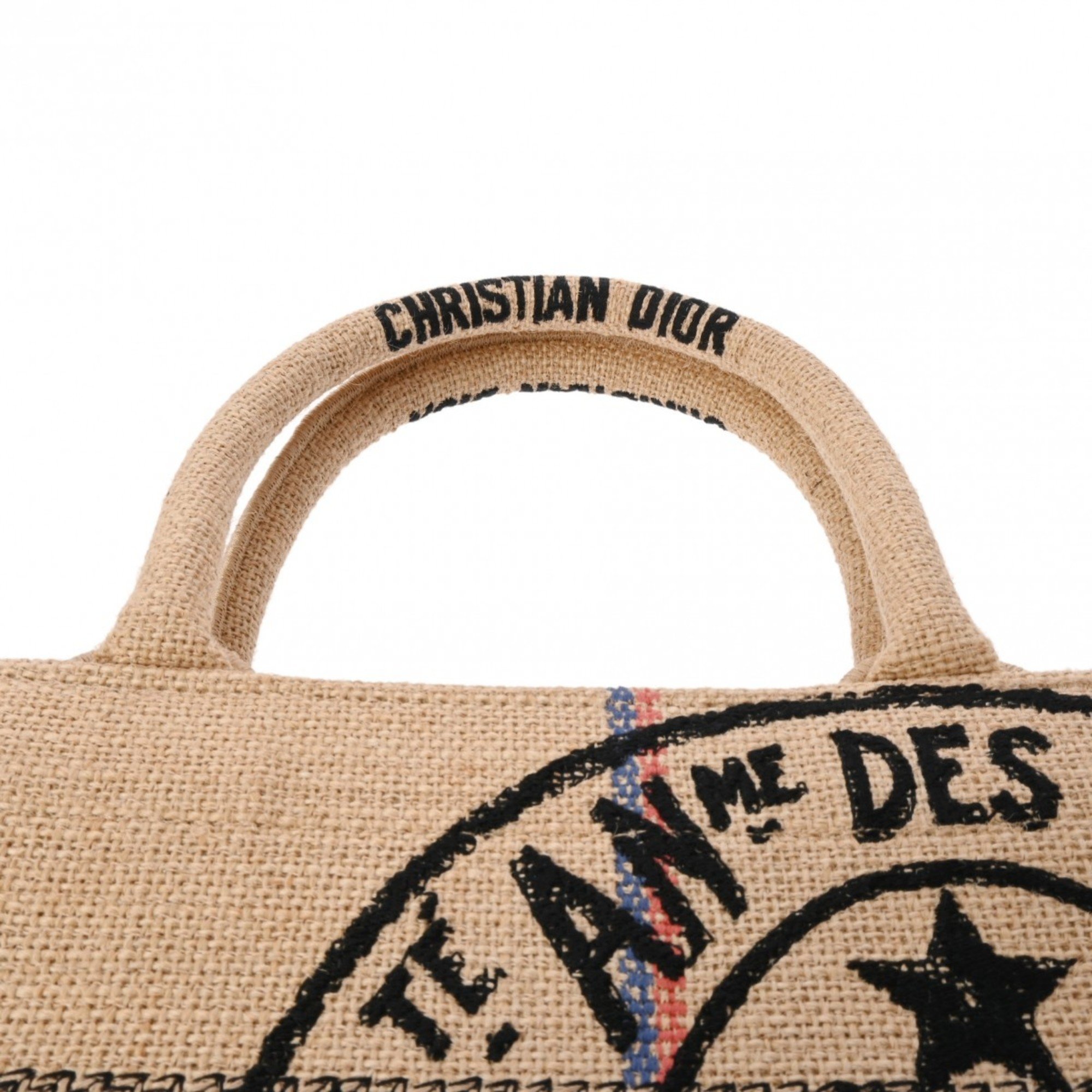 CHRISTIAN DIOR Christian Dior Book Tote 27 Beige - Women's Canvas Handbag