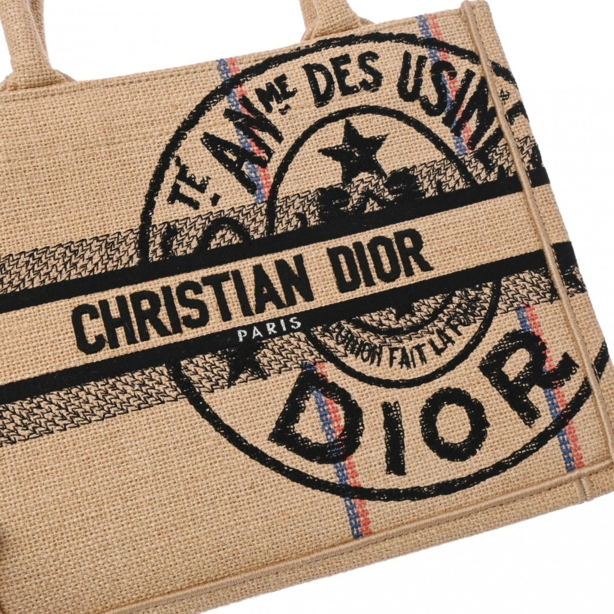 CHRISTIAN DIOR Christian Dior Book Tote 27 Beige - Women's Canvas Handbag