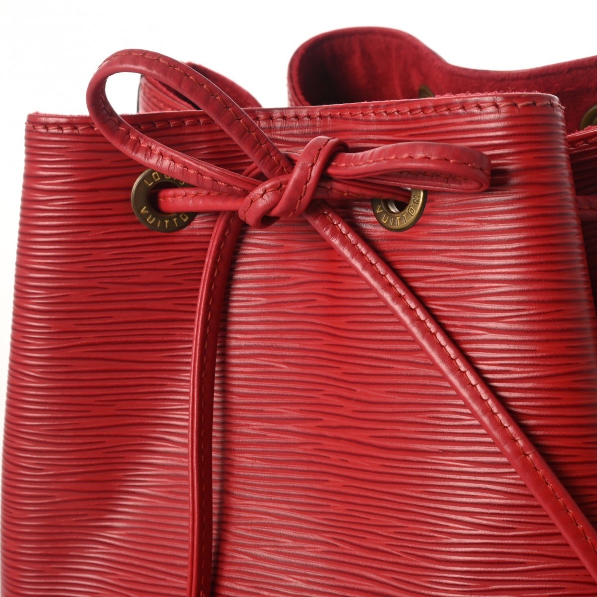 LOUIS VUITTON Epi Petit Noe Castillian Red M44107 Women's Leather Shoulder Bag