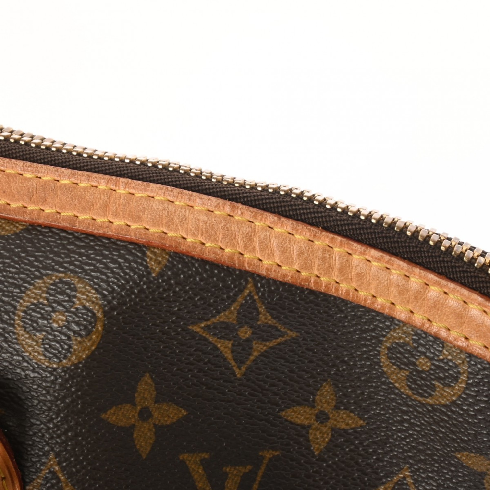 LOUIS VUITTON Monogram Palermo PM Brown M40145 Women's Canvas Handbag