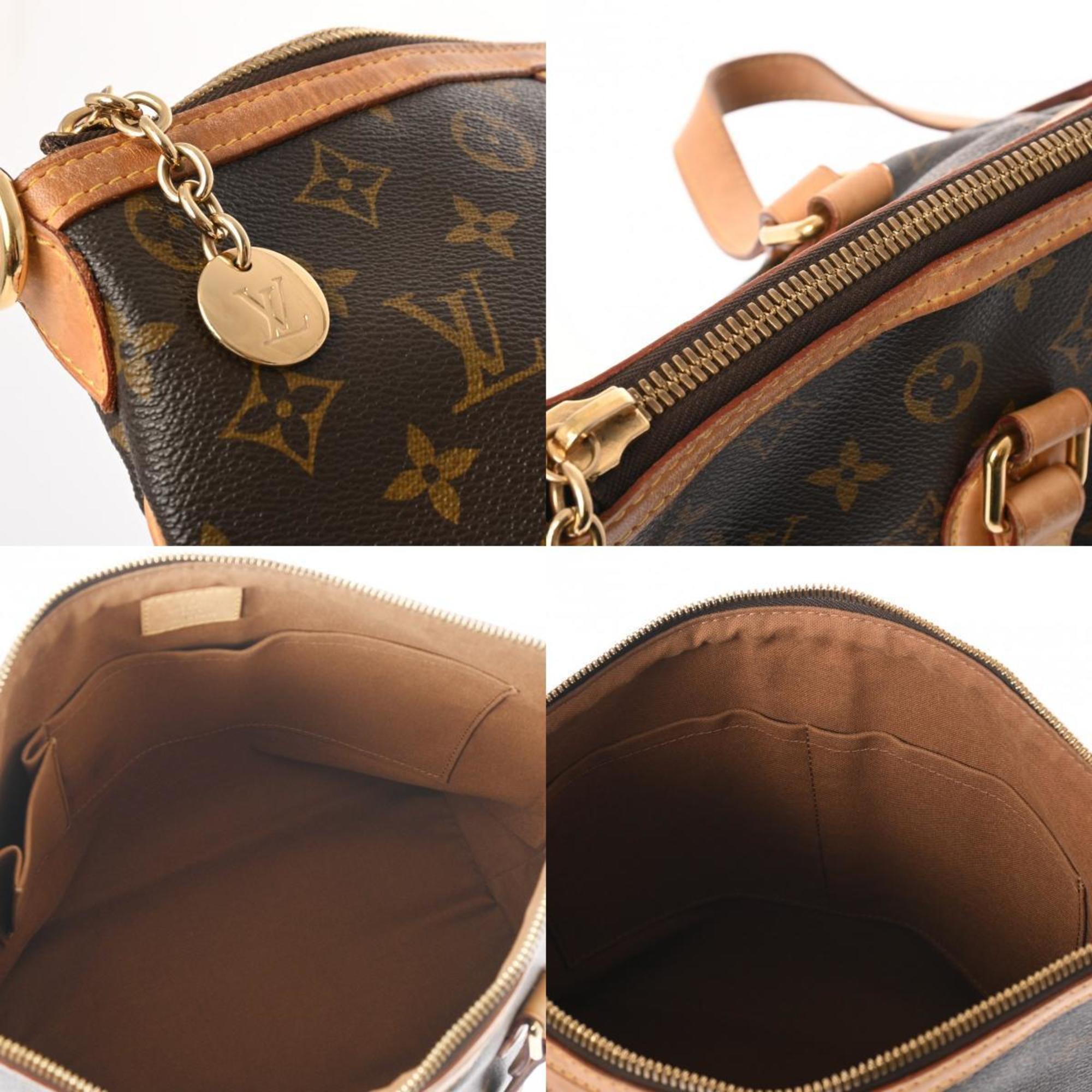 LOUIS VUITTON Monogram Palermo PM Brown M40145 Women's Canvas Handbag