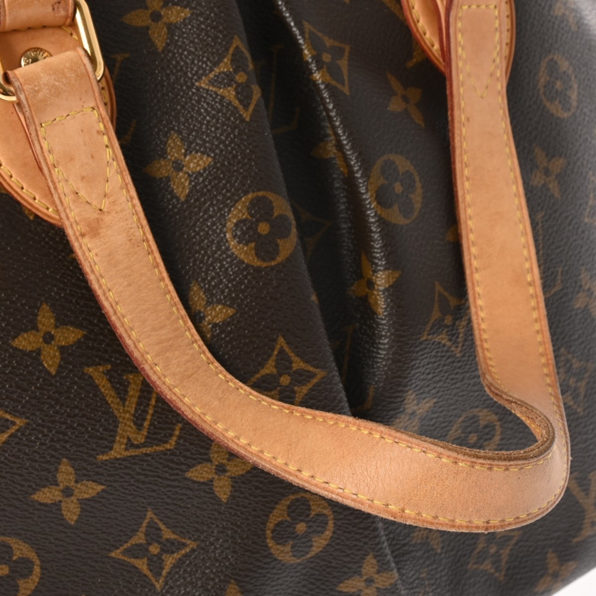 LOUIS VUITTON Monogram Palermo PM Brown M40145 Women's Canvas Handbag