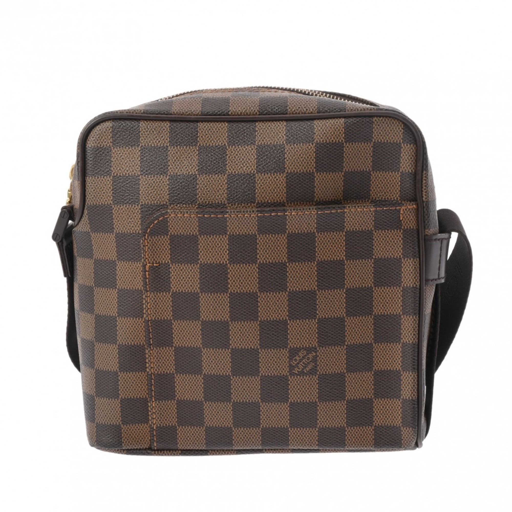 LOUIS VUITTON Damier Olaf PM Brown N41442 Unisex Canvas Shoulder Bag