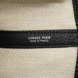 Hermes Tote Bag Garden PM D Engraved Negonda Black Women's