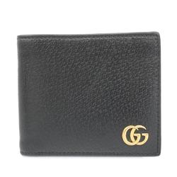 Gucci Wallet GG Marmont 428725 Leather Black Men's