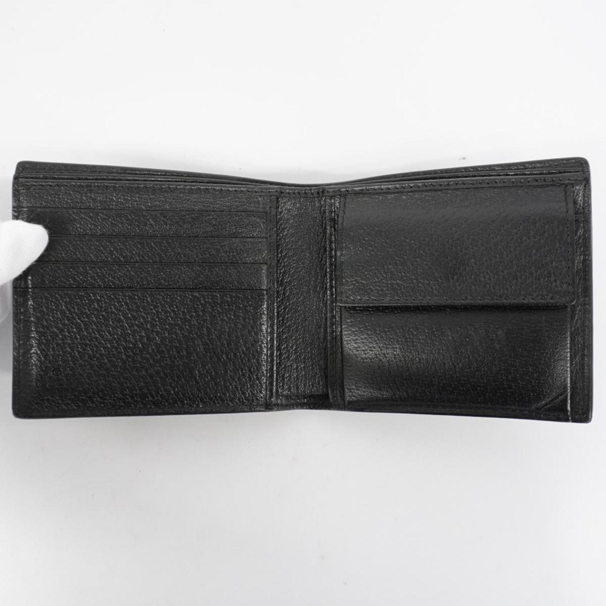 Gucci Wallet GG Marmont 428725 Leather Black Men's