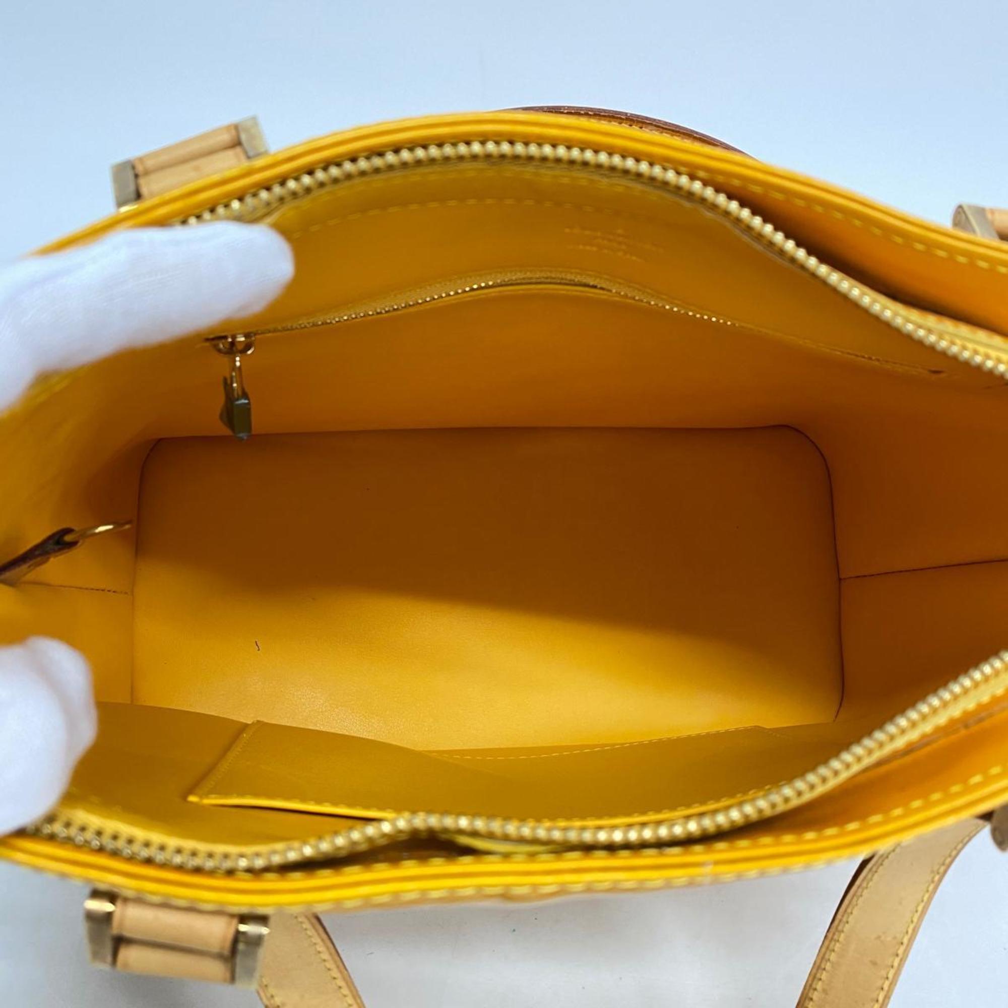 Louis Vuitton Tote Bag Vernis Houston M91121 Jaune Ladies
