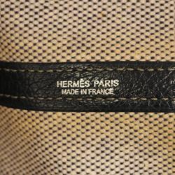 Hermes Tote Bag Garden PM □L Engraved Toile H Navy Women's