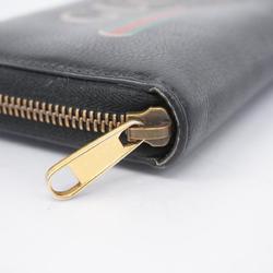 Gucci Long Wallet 496317 Leather Black Men's Women's