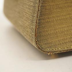 Fendi handbag nylon canvas leather khaki ladies