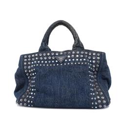 Prada handbag canapa denim blue ladies