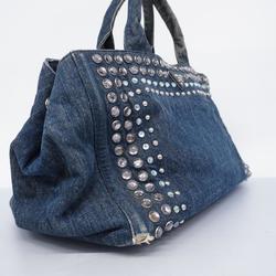 Prada handbag canapa denim blue ladies