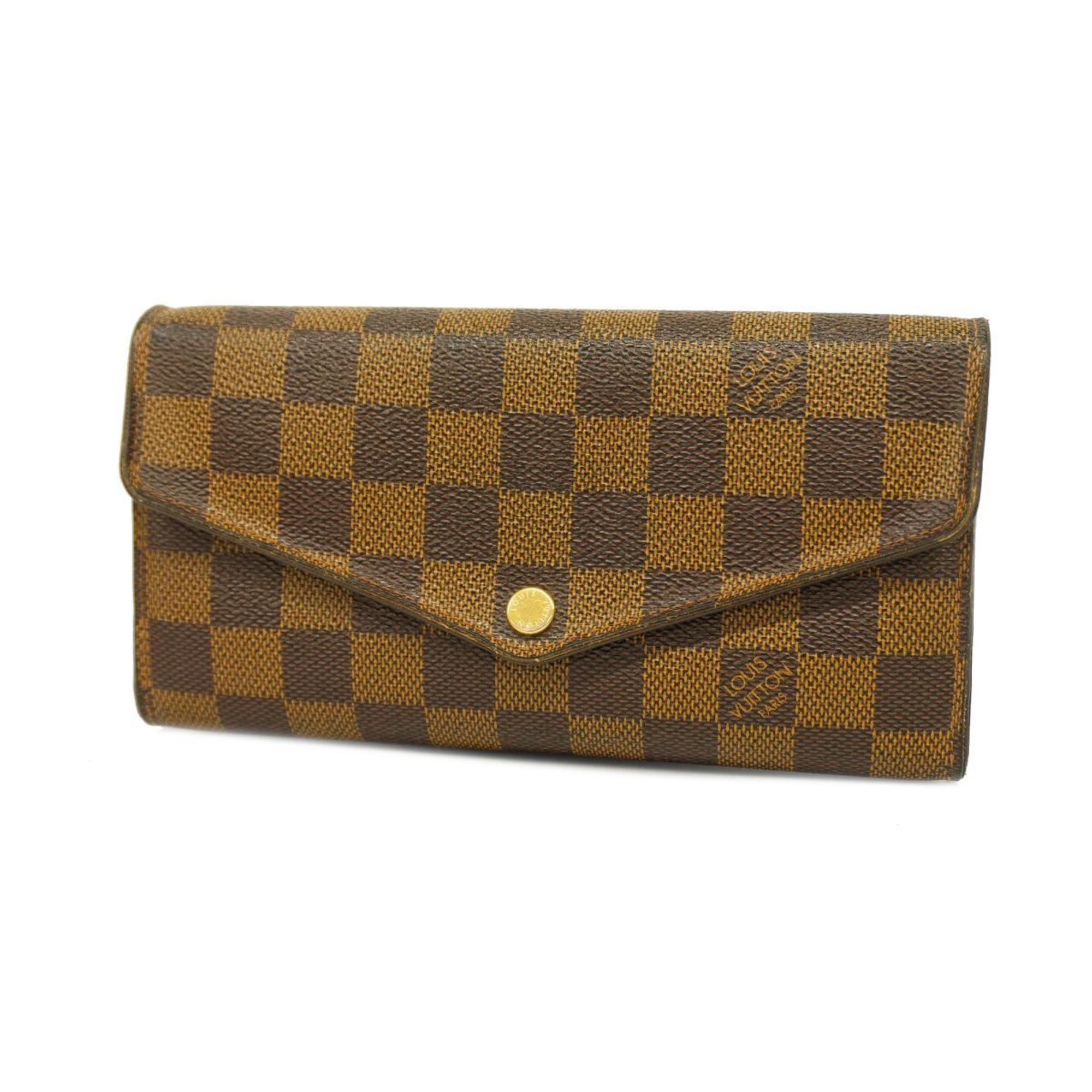 Louis Vuitton Long Wallet Damier Portefeuille Sarah N63209 Ebene Ladies