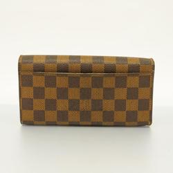 Louis Vuitton Long Wallet Damier Portefeuille Sarah N63209 Ebene Ladies