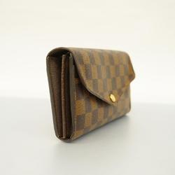 Louis Vuitton Long Wallet Damier Portefeuille Sarah N63209 Ebene Ladies