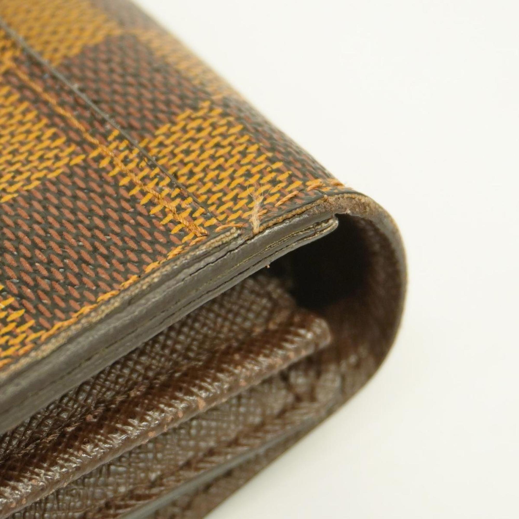 Louis Vuitton Long Wallet Damier Portefeuille Sarah N63209 Ebene Ladies