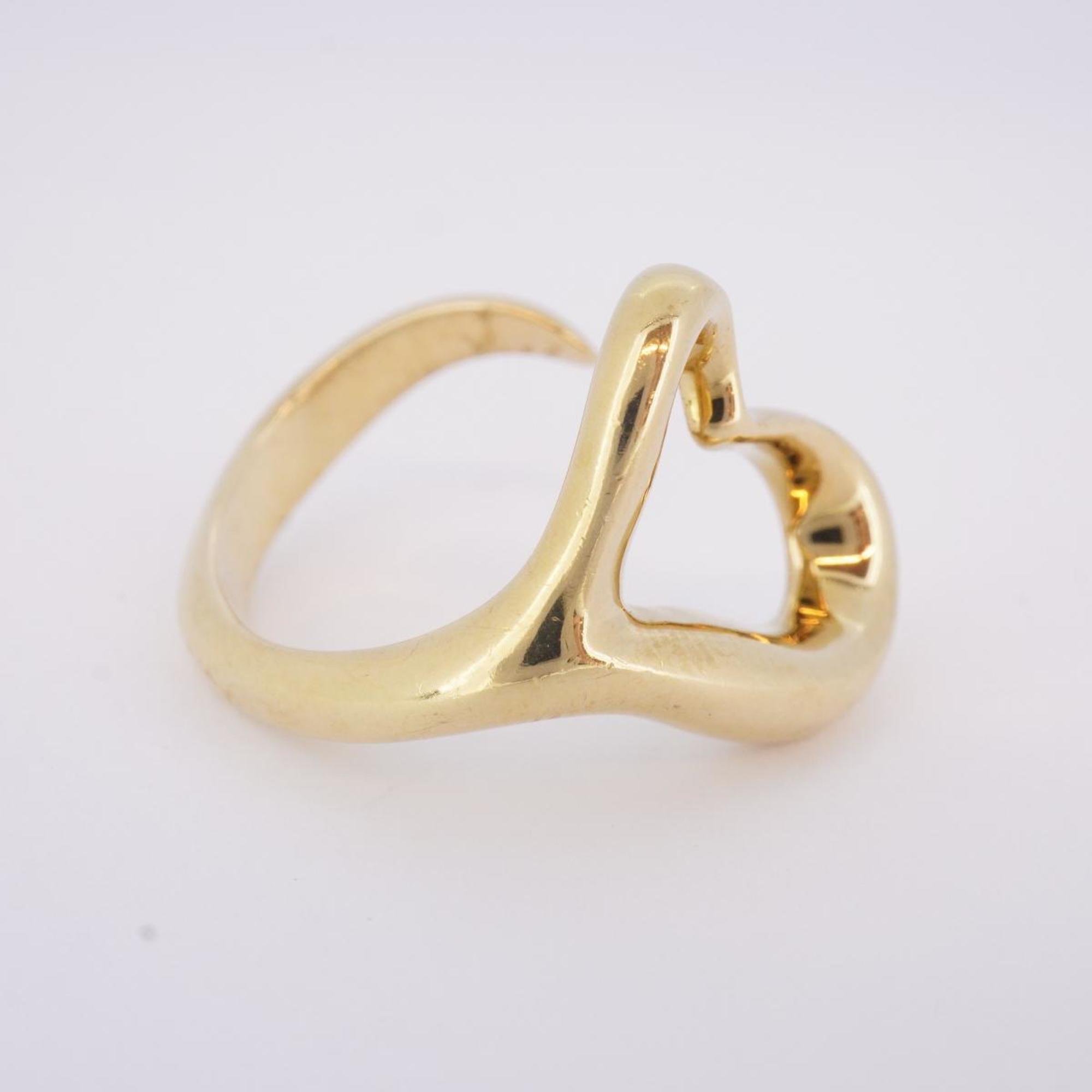 Tiffany Ring Heart K18YG Yellow Gold Ladies