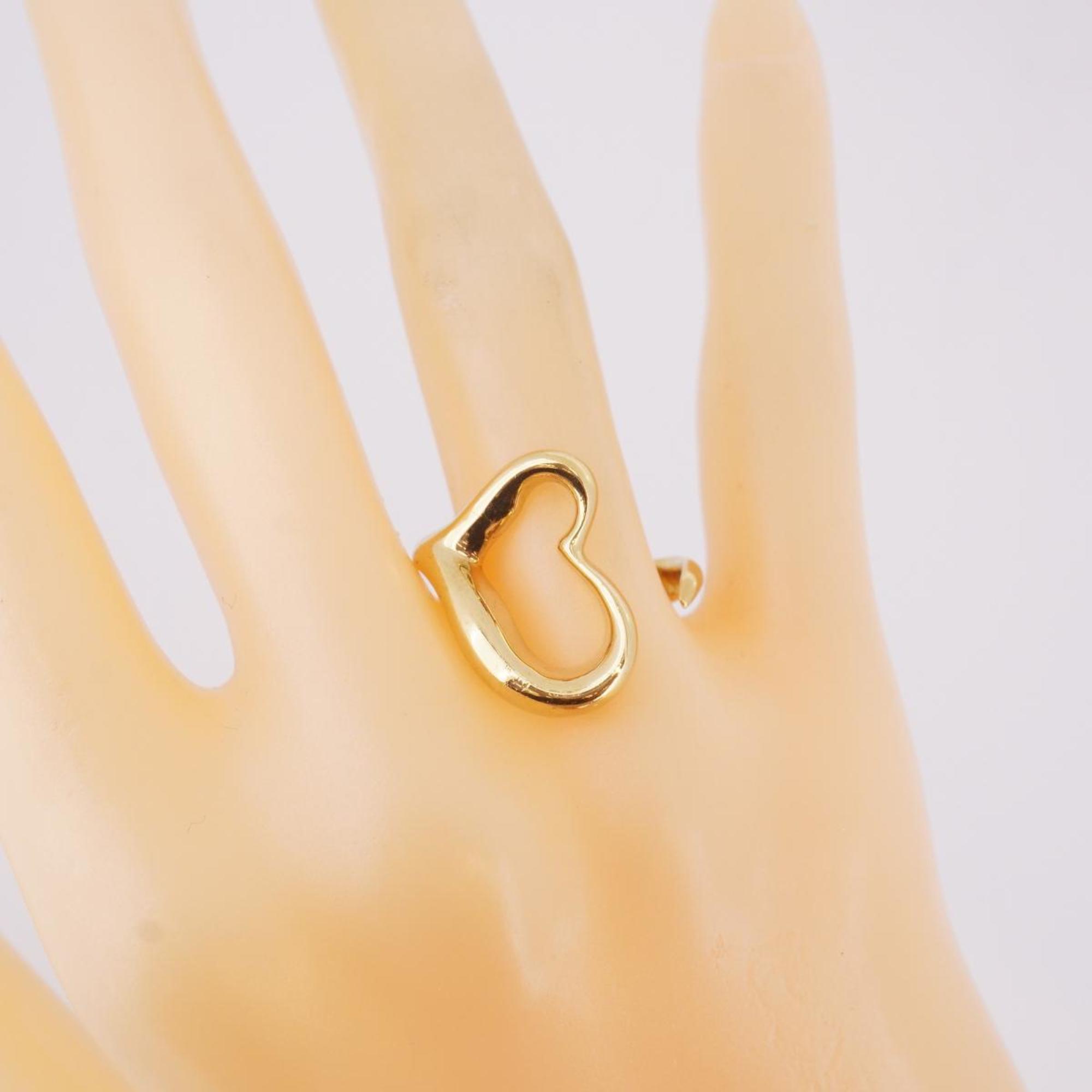 Tiffany Ring Heart K18YG Yellow Gold Ladies