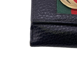 GUCCI 131865 Shelly Bi-fold Wallet Black Women's Z0006959