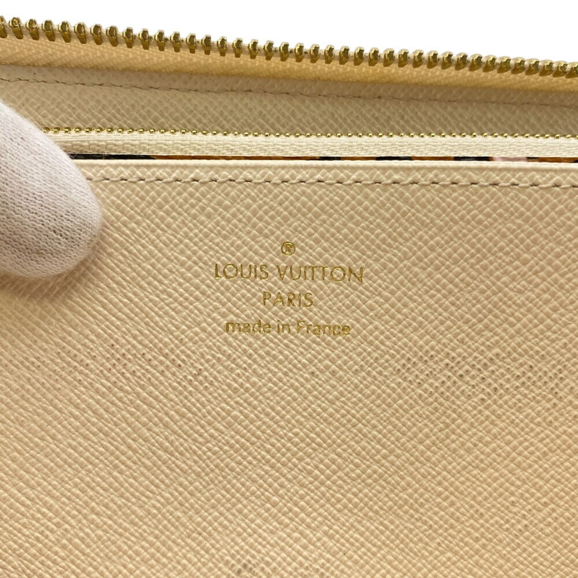 LOUIS VUITTON M80676 Zippy Wallet Wild at Heart Long White Women's Z0006955