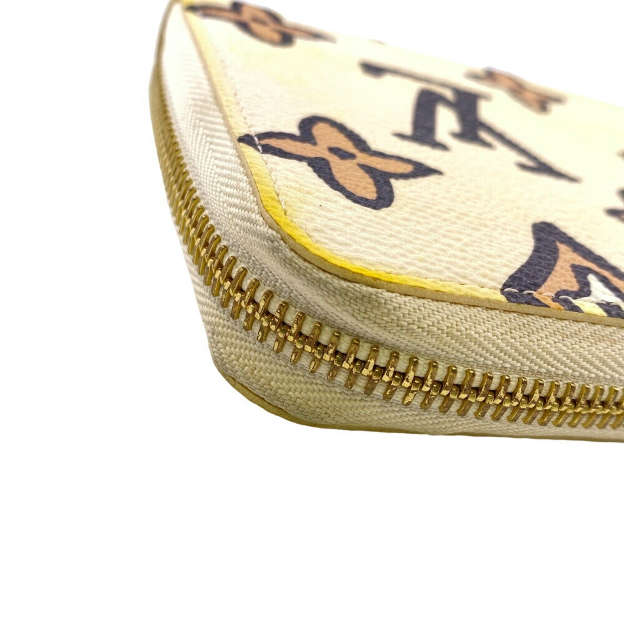 LOUIS VUITTON M80676 Zippy Wallet Wild at Heart Long White Women's Z0006955