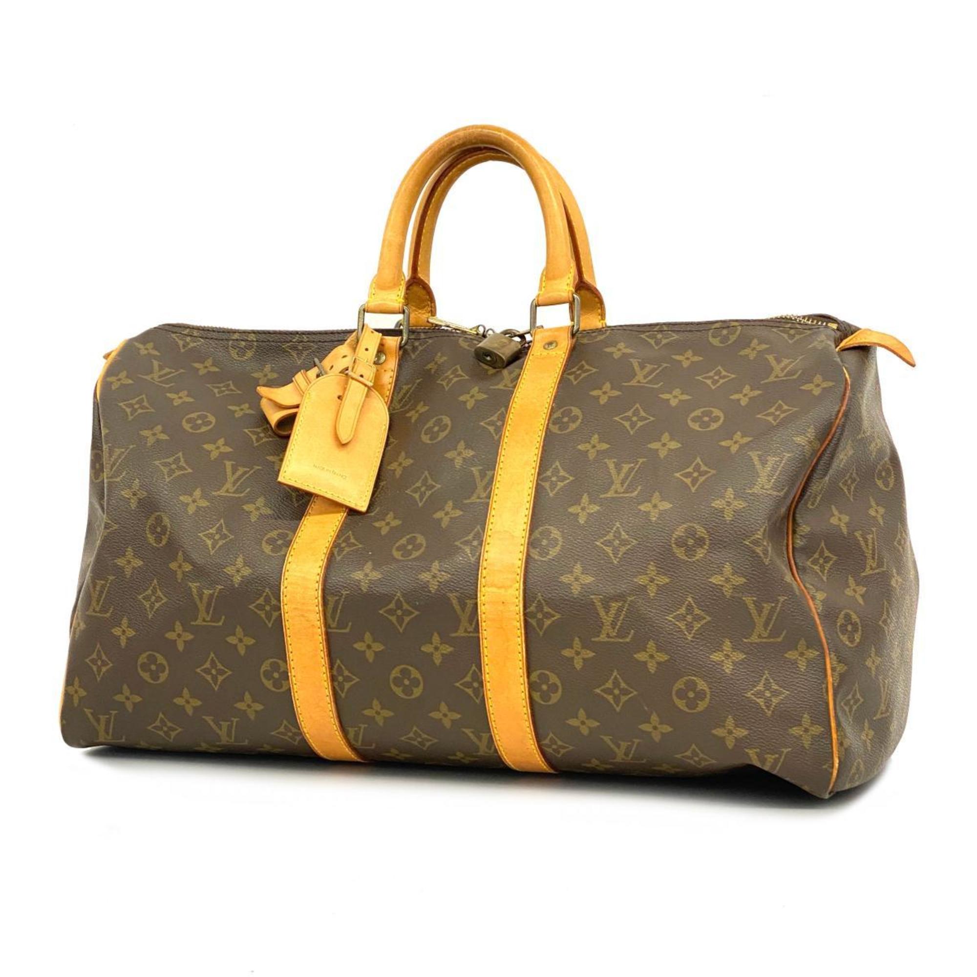 Louis Vuitton Boston Bag Monogram Keepall 45 M41428 Brown Men's Women's