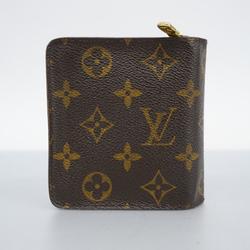 Louis Vuitton Wallet Monogram Compact Zip M61667 Brown Women's