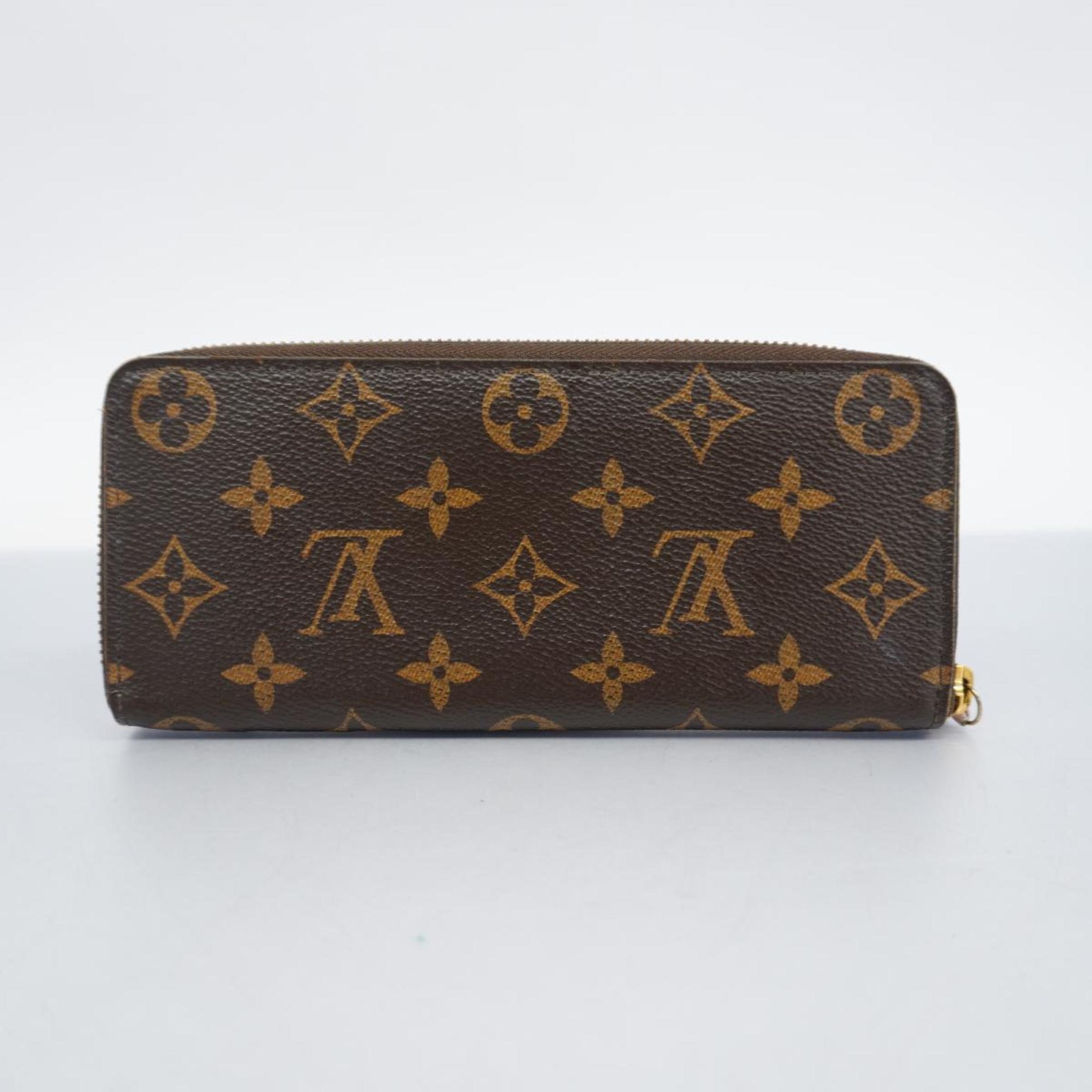 Louis Vuitton Long Wallet Monogram Portefeuille Clemence M61298 Brown Ladies