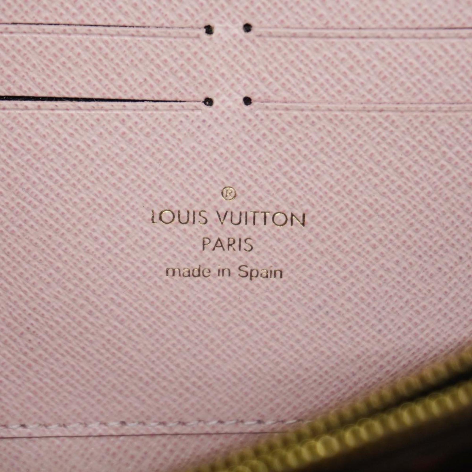 Louis Vuitton Long Wallet Monogram Portefeuille Clemence M61298 Brown Ladies