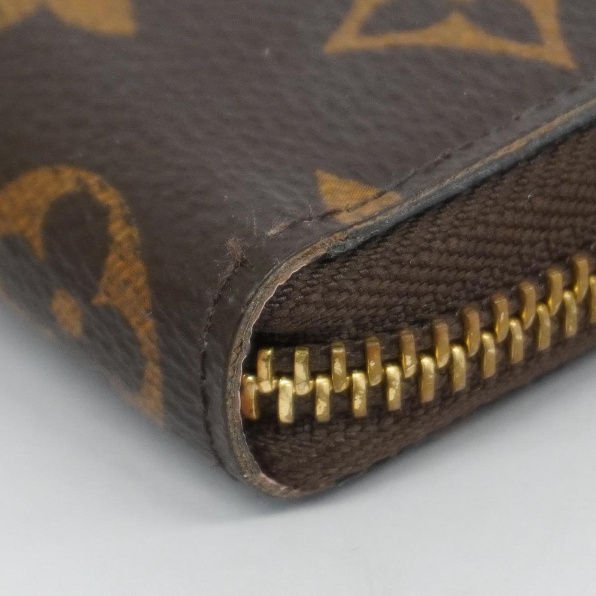 Louis Vuitton Long Wallet Monogram Portefeuille Clemence M61298 Brown Ladies