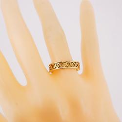 Tiffany ring cut out heart K18YG yellow gold ladies