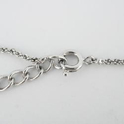 Christian Dior Necklace CD Metal Silver Women's