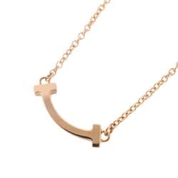 Tiffany Necklace T Smile K18PG Pink Gold Ladies