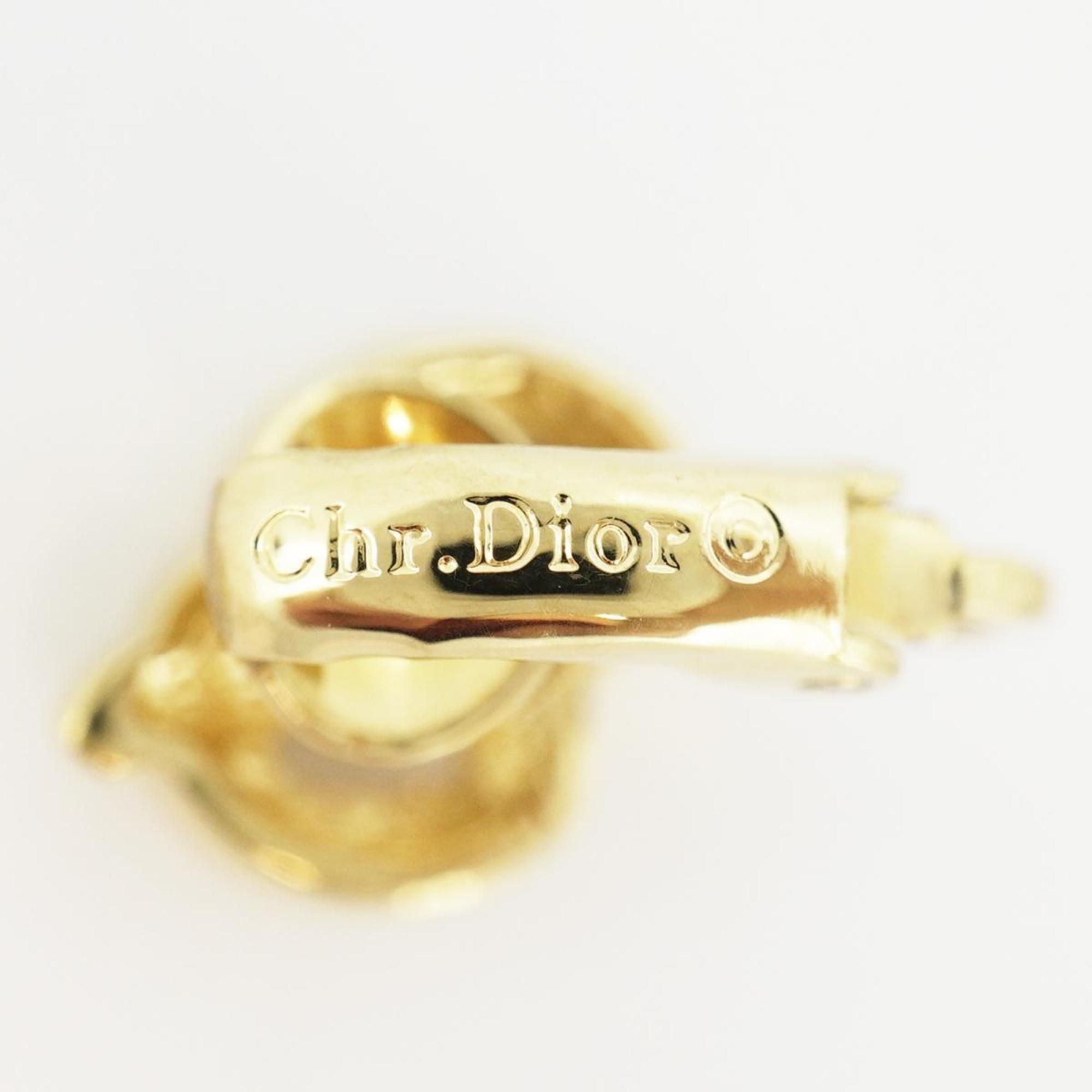 Christian Dior Earrings GP Plated Gold Women's