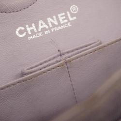 Chanel Shoulder Bag Matelasse W Chain Cotton Purple Women's