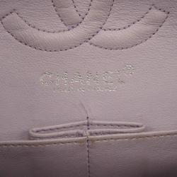Chanel Shoulder Bag Matelasse W Chain Cotton Purple Women's