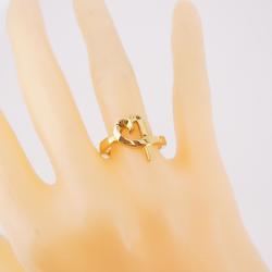 Tiffany Ring Loving Heart K18YG Yellow Gold Women's