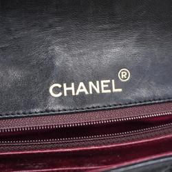 Chanel Shoulder Bag Matelasse Chain Lambskin Black Women's